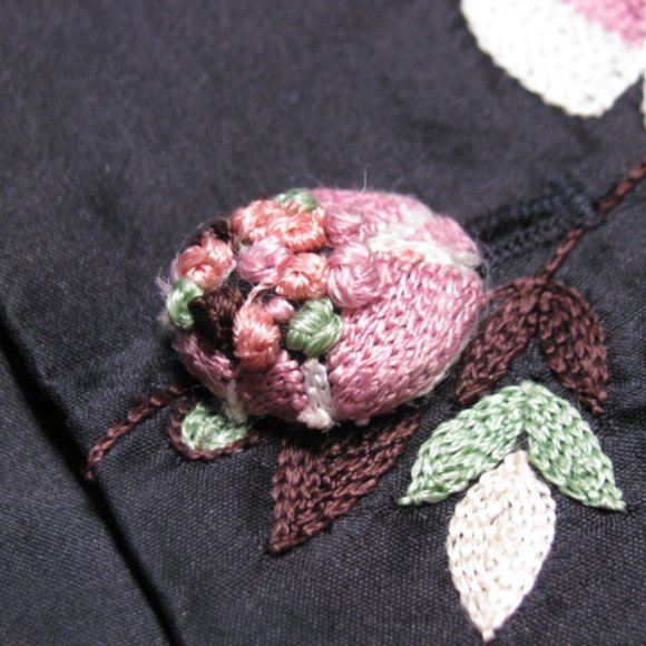 COLLETTE DINNIGAN SILK BLAZER  3D CHERRY BLOSSOM - Picture 2 of 12